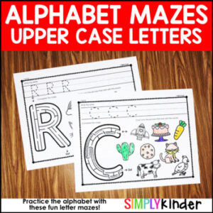 Uppercase Alphabet Mazes