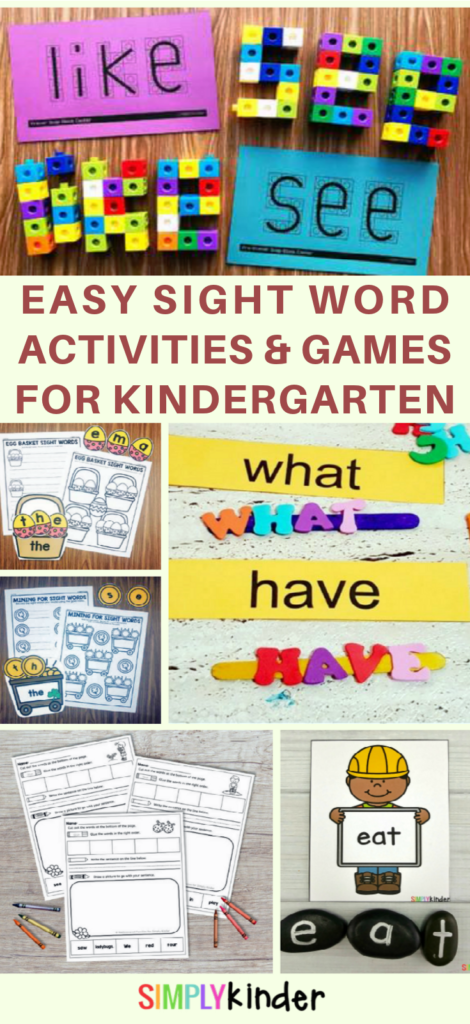 The Ultimate List of Kindergarten Sight Word Activities - Simply Kinder