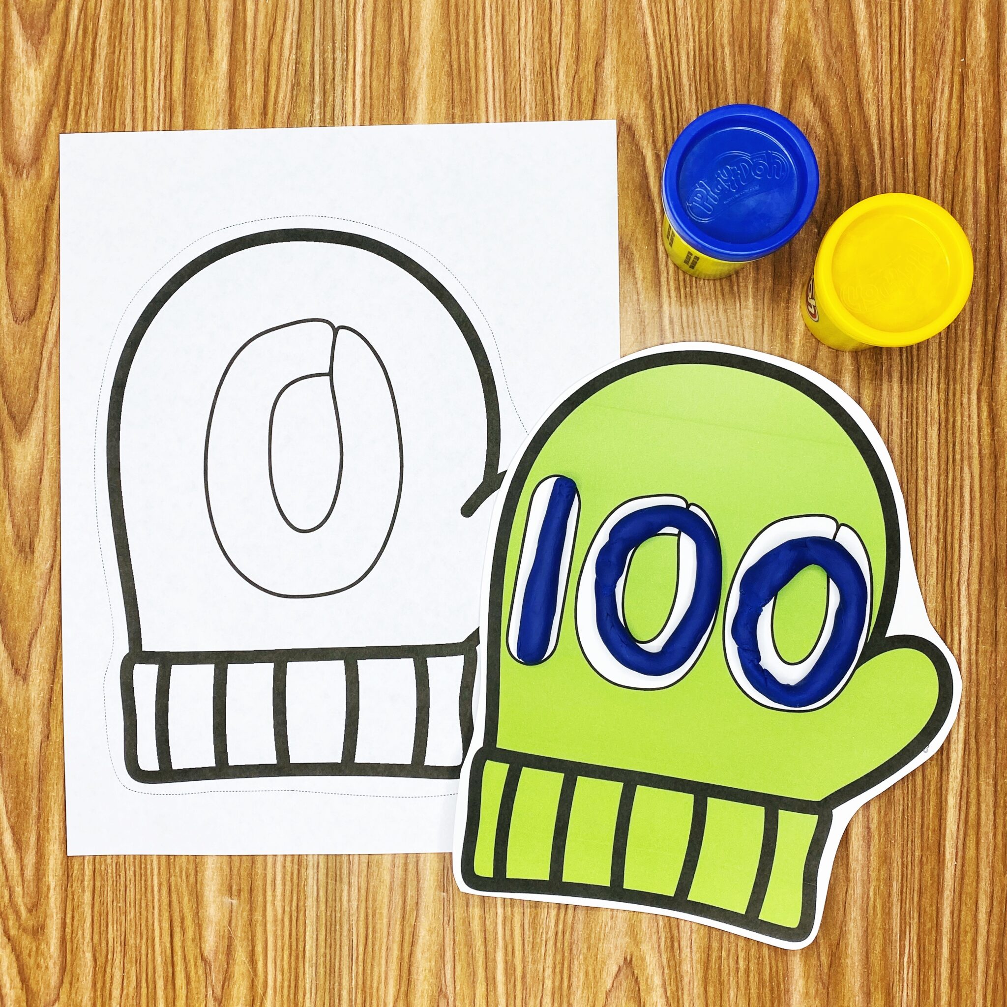 Mitten Number Dough Mats - Simply Kinder