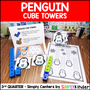 Penguin Cube Towers {Counting & Addition}