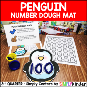 Penguin Number Dough Mats - Kindergarten Math Center