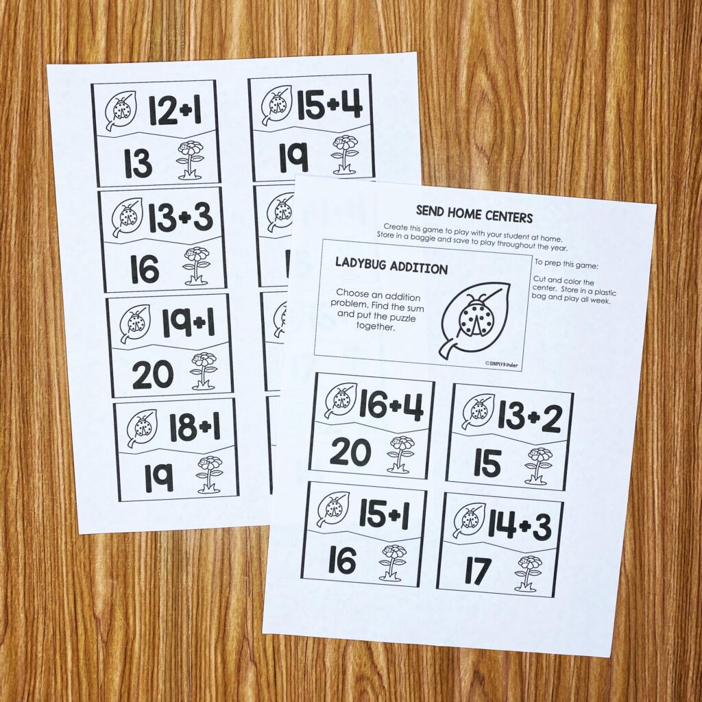 Send Home Sub Plans (Editable) FIRST Set 1 : 2 Full Weeks - Simply Kinder