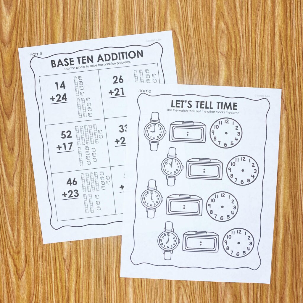 Send Home Sub Plans (Editable) FIRST Set 2 - Simply Kinder