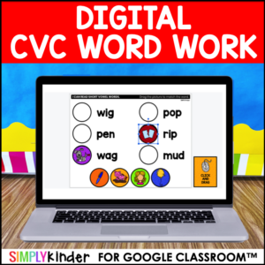 Digital Word Work - CVC for Google & Seesaw