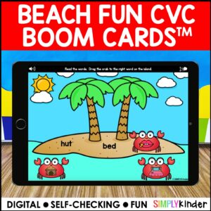 Beach Fun CVC Boom Cards™ Digital Center