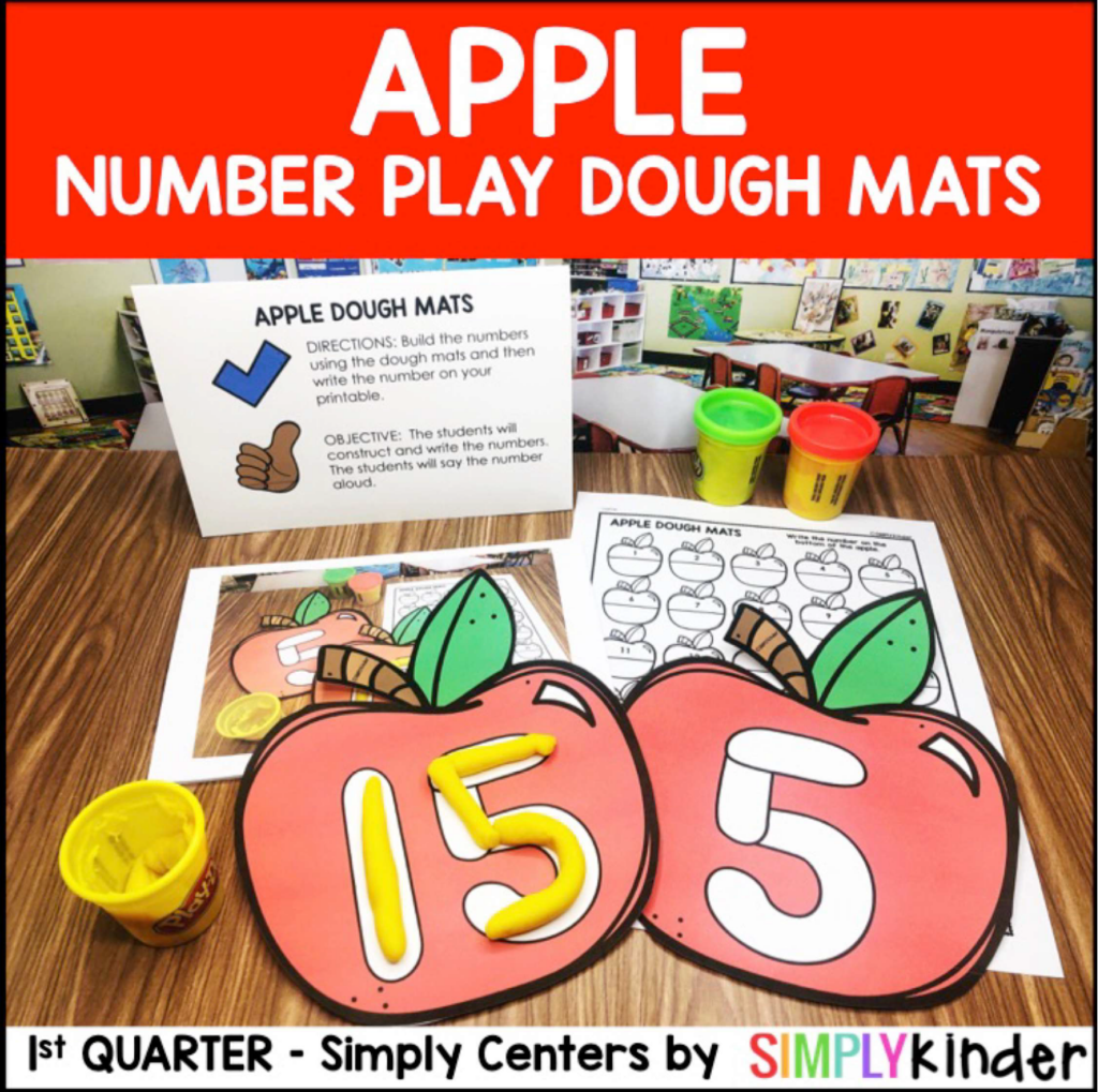 Number play dough mats