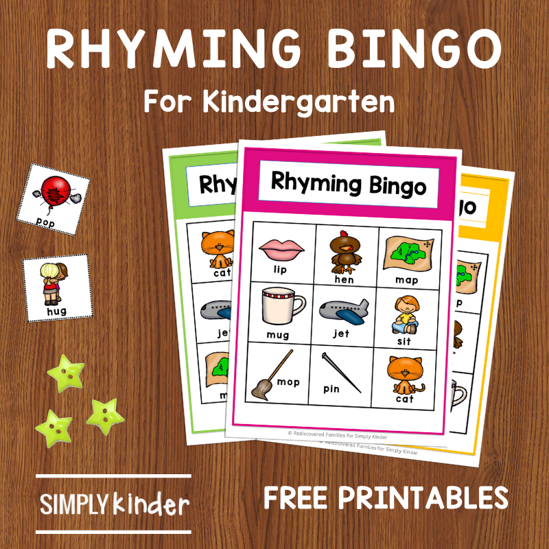 Rhyming Bingo game