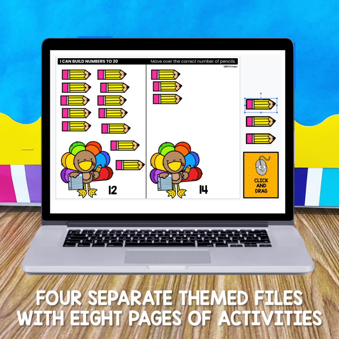 Thanksgiving Counting to 20 for Google and Seesaw - Simply Kinder