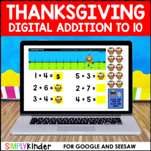 Thanksgiving Addition to 10 Digital Activities for Google & Seesaw