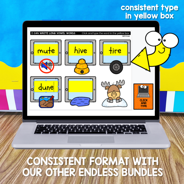 Endless CVCe Word Word for Google and Seesaw bundle preview