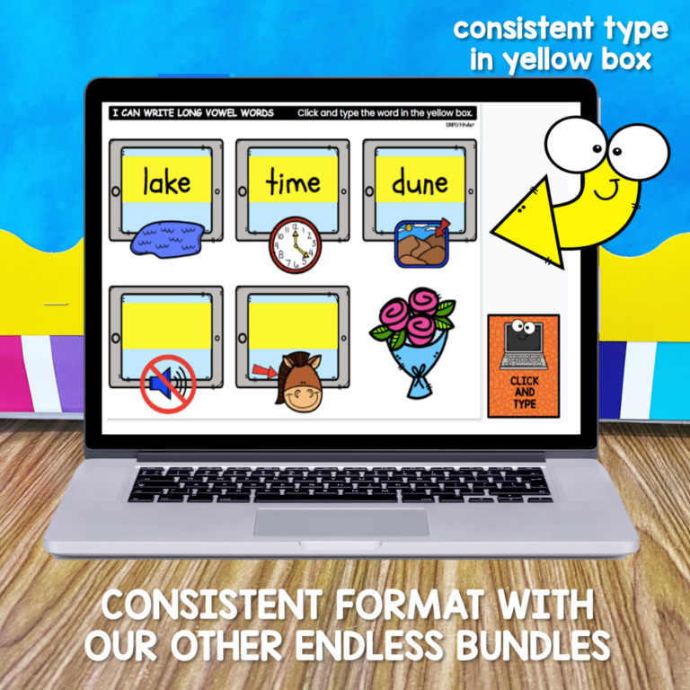 Endless CVCe Word Word for Google and Seesaw bundle preview