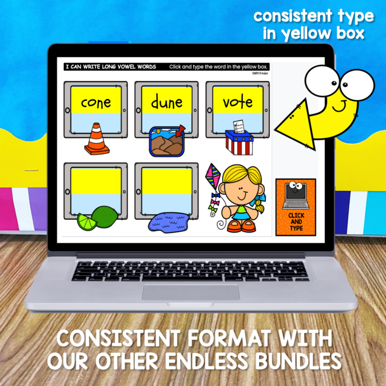 Endless CVCe Word Word for Google and Seesaw bundle preview