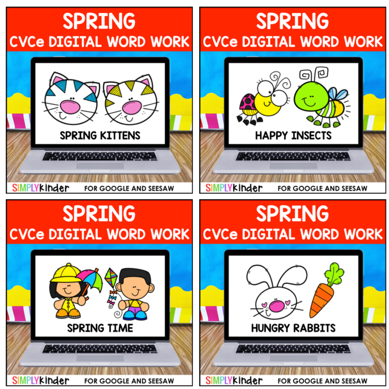 Endless CVCe Word Word for Google and Seesaw bundle preview