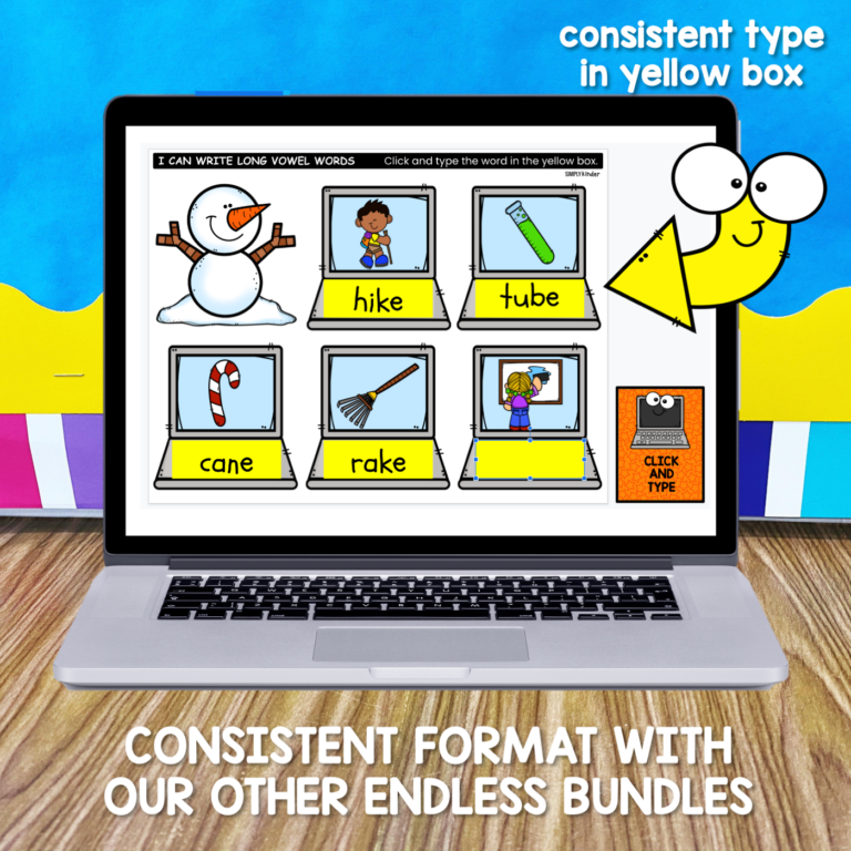 Endless CVCe Word Word for Google and Seesaw bundle preview