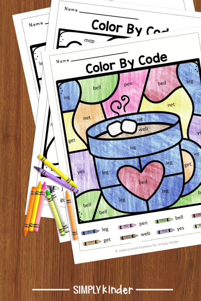 color by code worksheets pin