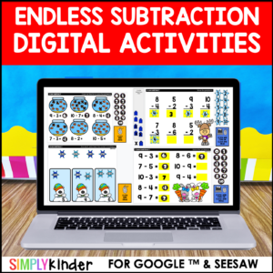 Endless Subtraction Digital Bundle for Google & Seesaw Bundle
