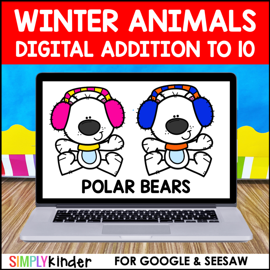 Winter Animals Addition to 10 Digital Activities for Google & Seesaw ...