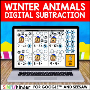 Winter Animals Digital Subtraction for Google and Seesaw