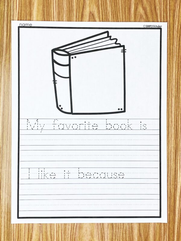 Favorite Book Free Printable - Simply Kinder