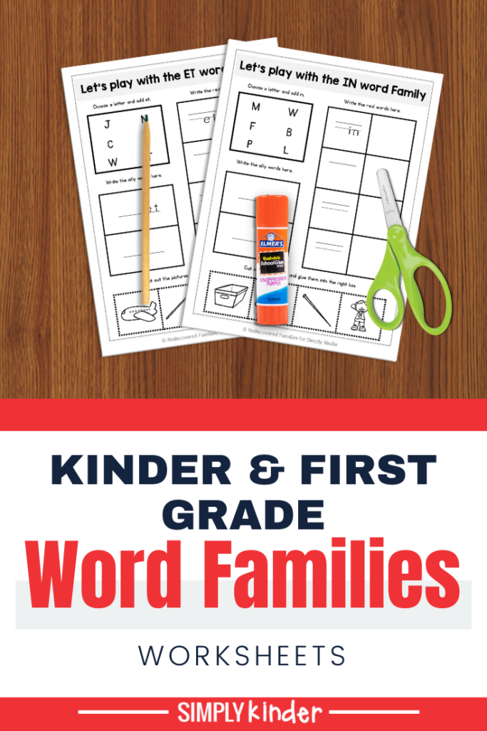 word family worksheets pin