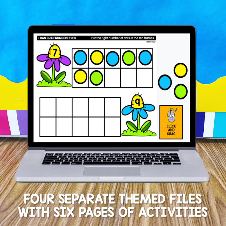 Spring Counting to 10 Activities for Google and Seesaw - Simply Kinder