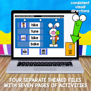 Spring CVCe Digital Word Work for Google and Seesaw - Simply Kinder