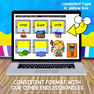 Spring CVCe Digital Word Work for Google and Seesaw - Simply Kinder