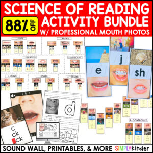 Sound Wall with Mouth Pictures | Science of Reading | Sound Wall Activities
