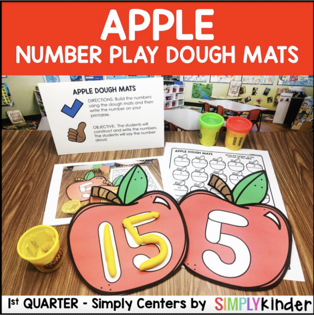 Apple Number Dough Center - Simply Kinder