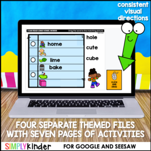 Fall CVCe Digital Word Work for Google and Seesaw - Simply Kinder