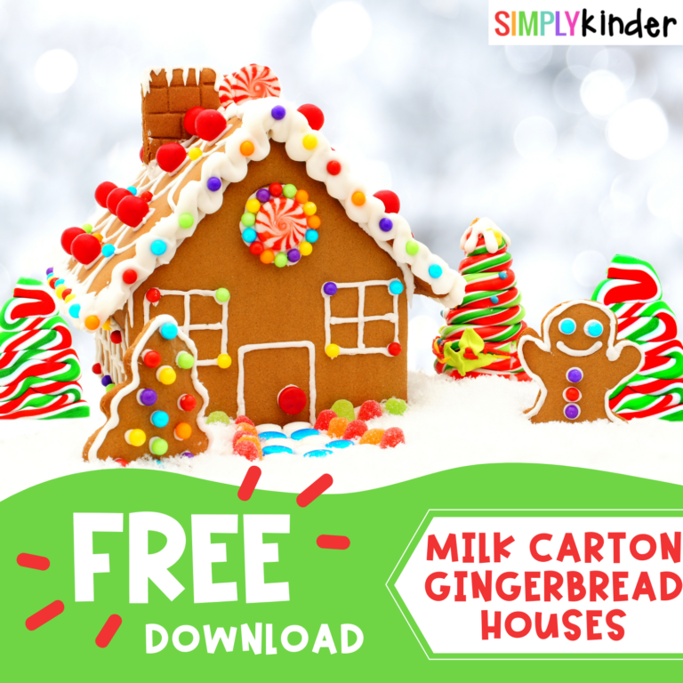 Milk Carton Gingerbread Houses - A How To with Freebies! - Simply Kinder