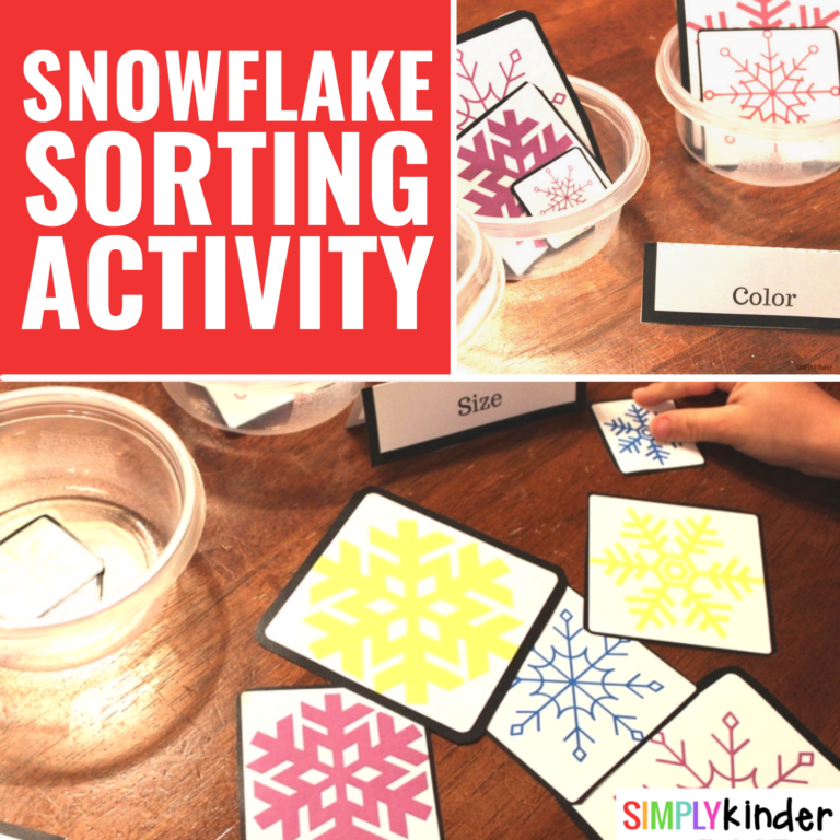 Snowflake Sorting Activity - Simply Kinder