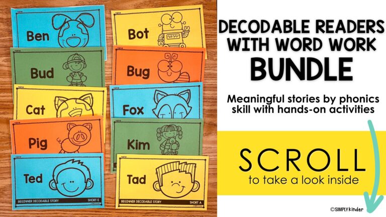 Decodable Readers Kindergarten, Science of Reading, CVC Decodable ...