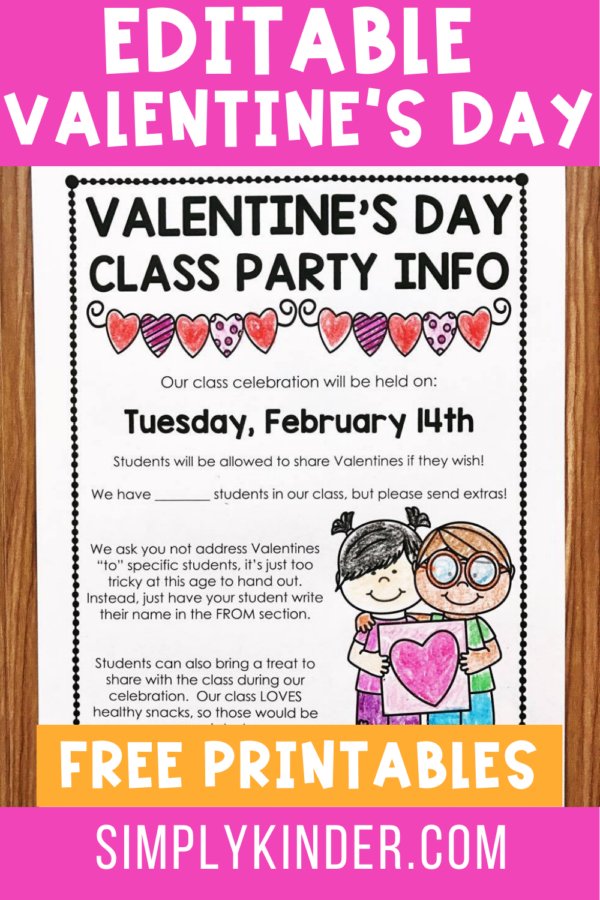 Free Valentine's Day Letter - Simply Kinder