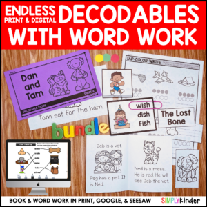 Decodable Readers w Word Work | Decodables | Science of Reading Decodable Books
