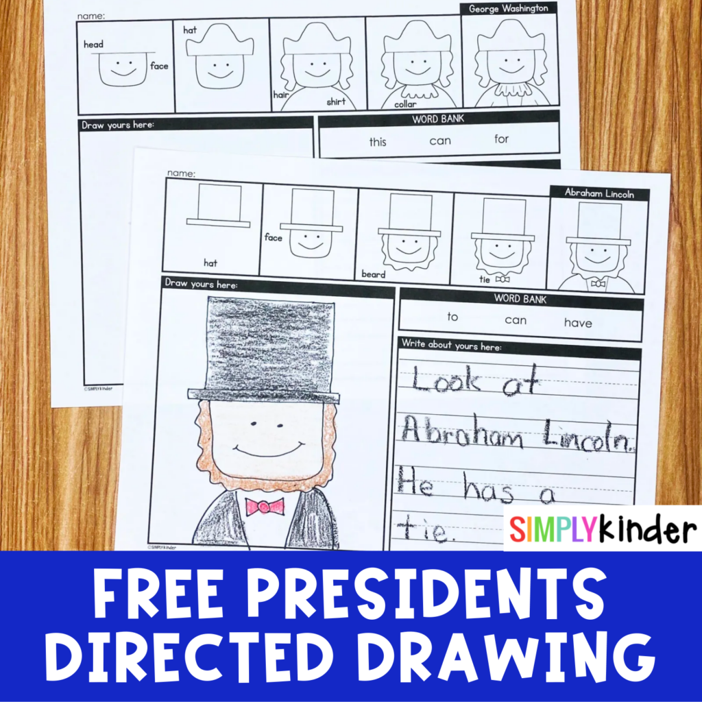 Help your students learn and write about Presidents with these directed drawings of George Washington and Abraham Lincoln!