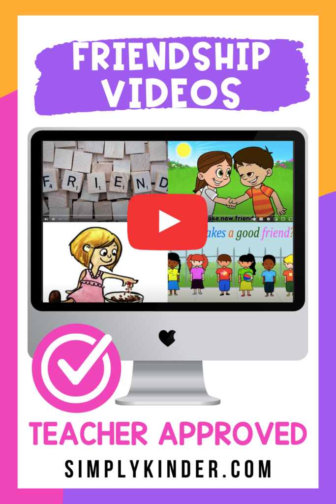 A teacher-approved list of videos that teach about friendship; meeting and being a good friend for preschool, kindergarten, and first grade.