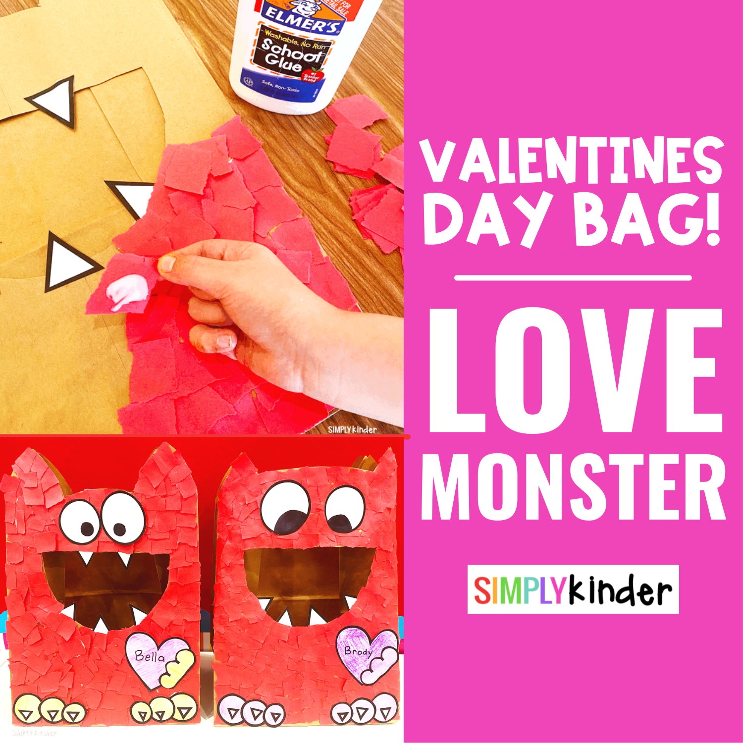 Love Monster Valentine Day Bag - Simply Kinder