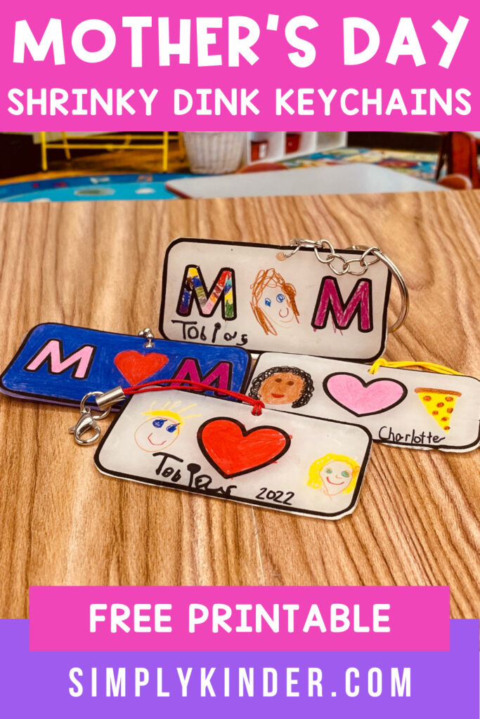 Unique Mother's Day Keychains using shrinky dink paper makes the perfect Mother's Day gift for students to do this year! 