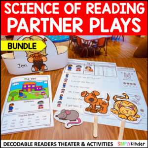 Partner Plays, Decodable Readers Theater for Kindergarten, Science of Reading