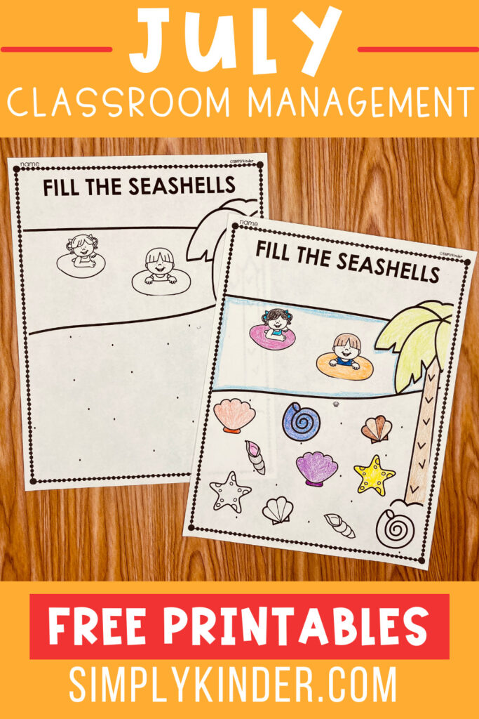 Classroom management in July using a simple yet effective way to motivate students with a cute free printable to fill.
