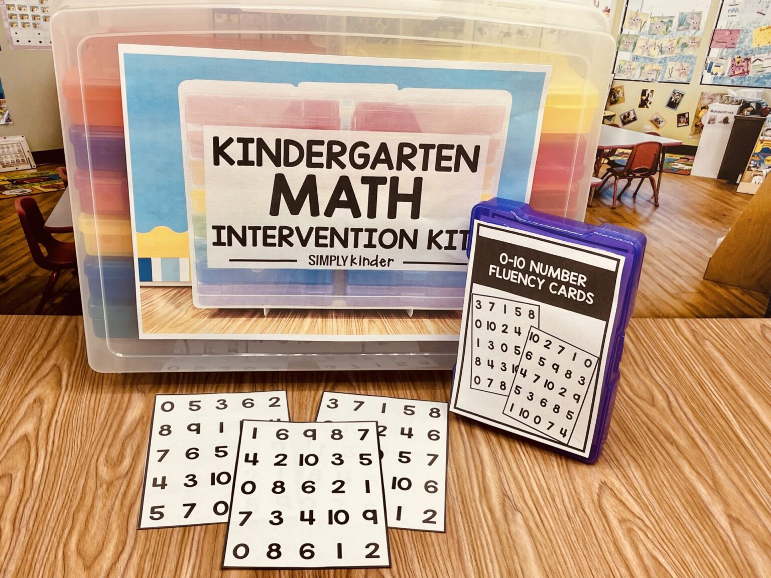 Kinder Math Intervention Kit - Number Fluency Cards 0-10 - Simply Kinder