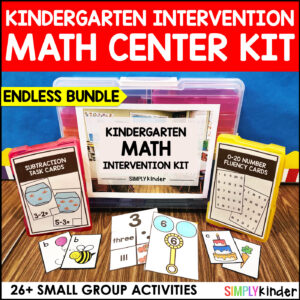 Kindergarten Math Centers for Intervention Kit, Center Small Group Activities