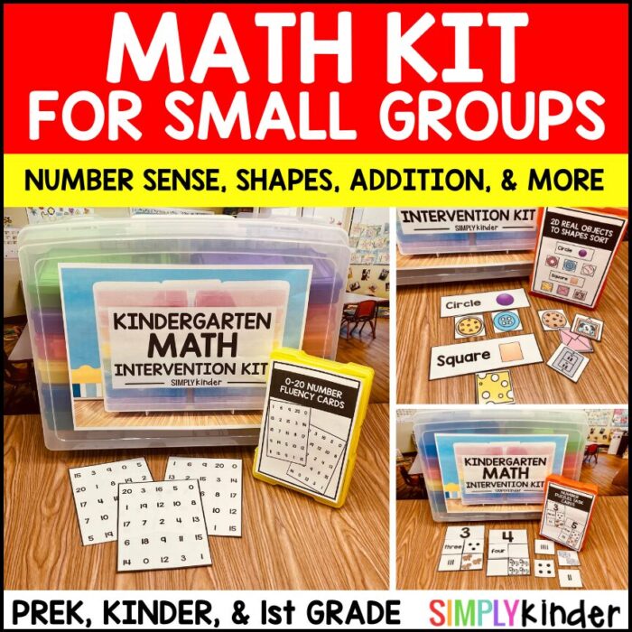 Kindergarten Math Centers for Intervention Kit, Center Small Group ...