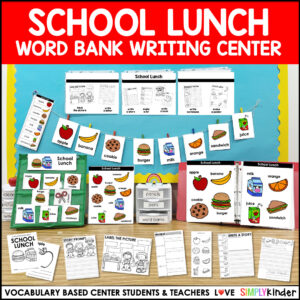 [Bundle 50% off] School Lunch Word Bank Writing Center