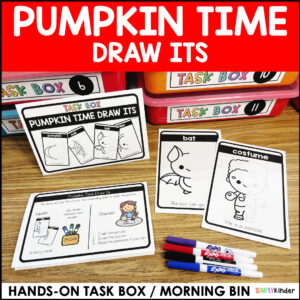 Halloween Drawing Morning Work Task Box Center for Fall