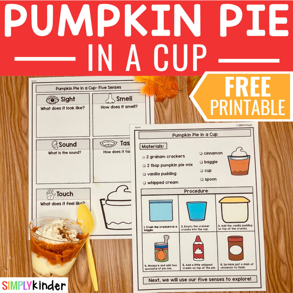 Make a pumpkin pie in a cup with your class for a fun hands-on STEM activity this November! Perfect for preschool, kindergarten, and first!