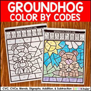 Groundhog Day Color by Code