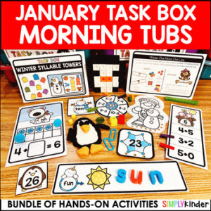 January Morning Bin Task Boxes