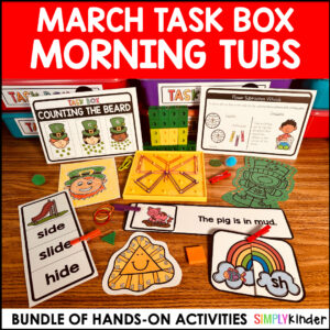 March Morning Bin Task Boxes, March Centers and Activities